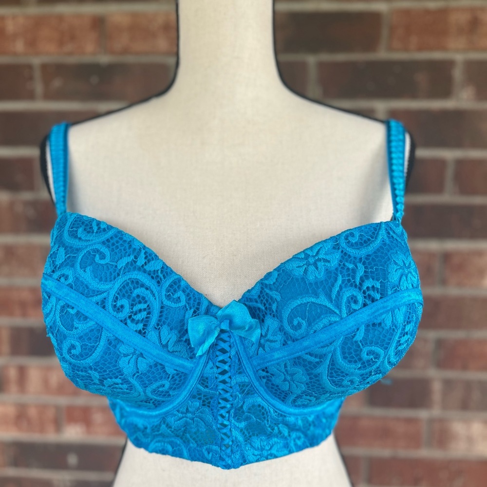 Adore Me Blue Lace Bralette